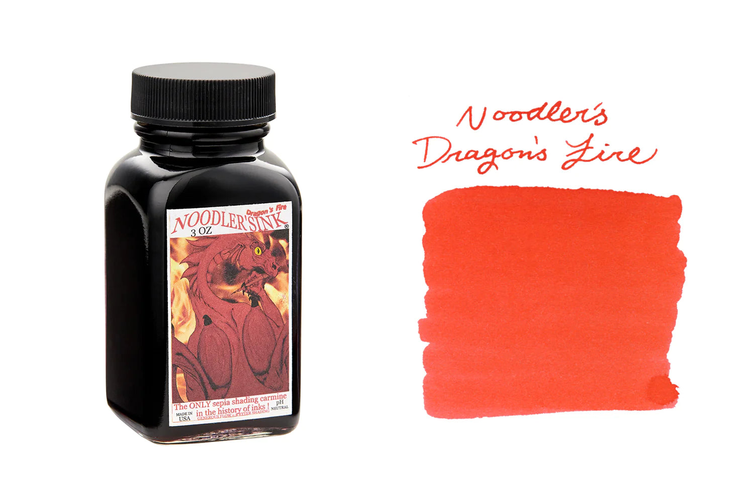 NOODLER'S | INK BOTTLE | DRAGON'S FIRE | 88 ML | ORANGE COLOR