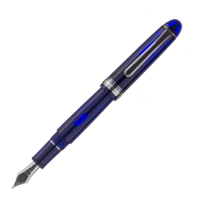 PLATINUM, Fountain Pen - #3776 CENTURY silver trim CHARTRES BLUE 4