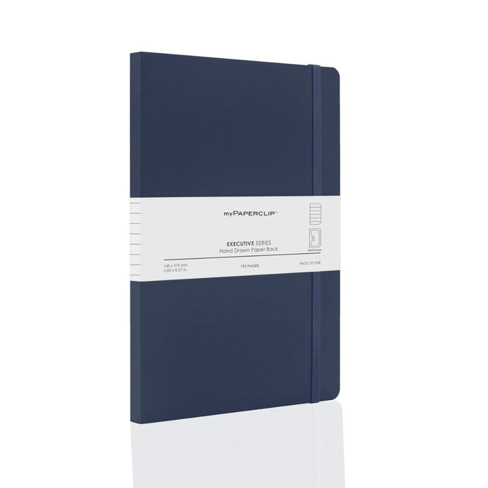 myPAPERCLIP, NoteBook - EXECUTIVE Series 192 Pages BLUE 80 Gsm.
