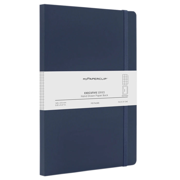 myPAPERCLIP, NoteBook - EXECUTIVE Series 192 Pages BLUE 80 Gsm.