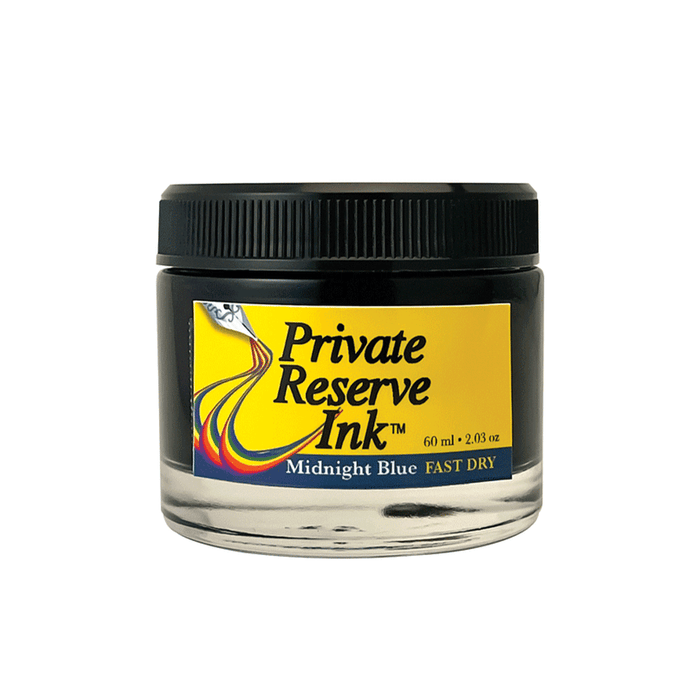 PRIVATE RESERVE, Ink Bottle - FAST DRY Inks MIDNIGHT BLUE (60mL).