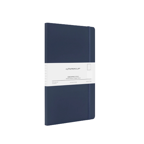 myPAPERCLIP, NoteBook - EXECUTIVE Series 192 Pages BLUE 68 Gsm .