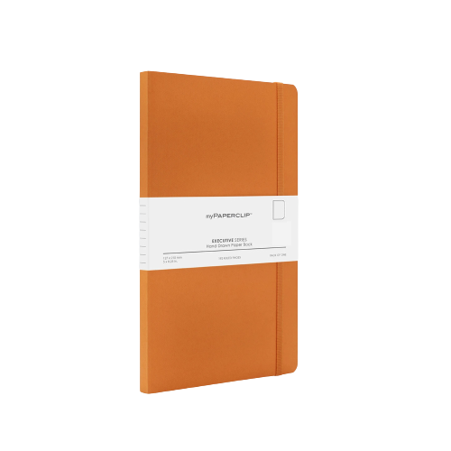 myPAPERCLIP, NoteBook - EXECUTIVE Series 192 Pages ORANGE 68 Gsm .