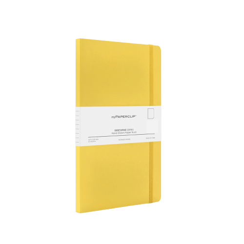myPAPERCLIP, NoteBook - EXECUTIVE Series 192 Pages YELLOW 68 Gsm .