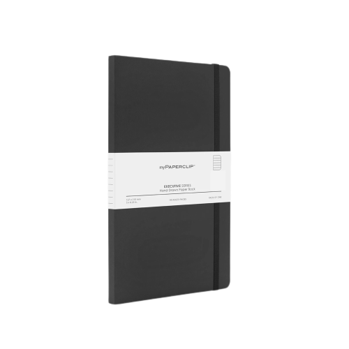 myPAPERCLIP, NoteBook - EXECUTIVE Series 192 Pages BLACK 68 Gsm .