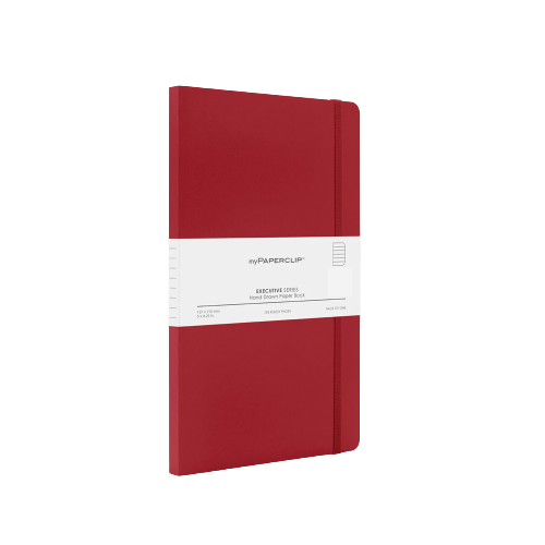 myPAPERCLIP, NoteBook - EXECUTIVE Series 192 Pages RED 68 Gsm .