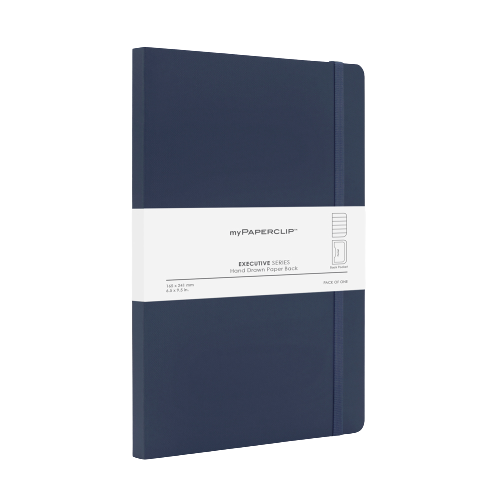 myPAPERCLIP, NoteBook - EXECUTIVE Series 240 Pages BLUE 68 Gsm.