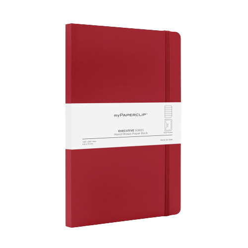 myPAPERCLIP, NoteBook - EXECUTIVE Series 240 Pages RED 68 Gsm.