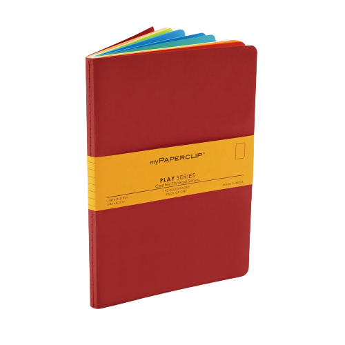 myPAPERCLIP, Notebook - PLAY Series  192 Pages RED.