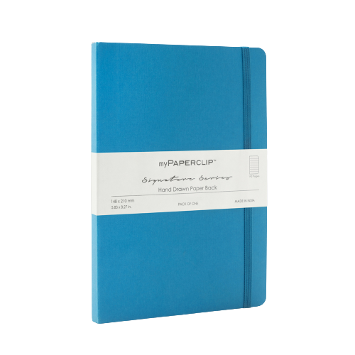 myPAPERCLIP, NoteBook - SIGNATURE Series 192 Pages Kingfisher Blue.