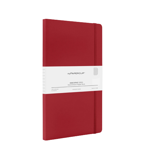 myPAPERCLIP, NoteBook - EXECUTIVE Series 192 Pages RED 68 Gsm .