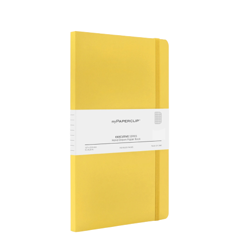 myPAPERCLIP, NoteBook - EXECUTIVE Series 192 Pages YELLOW 68 Gsm .