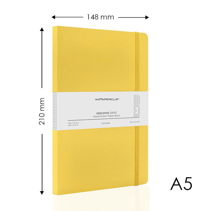myPAPERCLIP, NoteBook - EXECUTIVE Series 240 Pages YELLOW 68 Gsm.