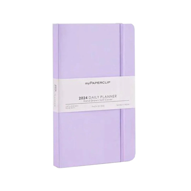 myPAPERCLIP, Daily Planner - M1 384 Pages Lilac Year 2024.