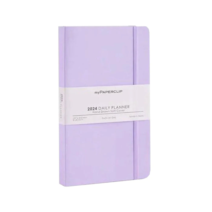 myPAPERCLIP, Daily Planner - M1 384 Pages Lilac Year 2024.