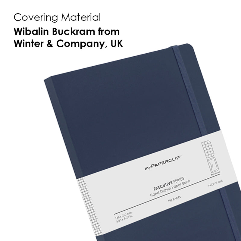 myPAPERCLIP, NoteBook - EXECUTIVE Series 240 Pages BLUE 68 Gsm.