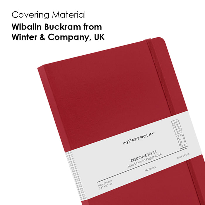 myPAPERCLIP, NoteBook - EXECUTIVE Series 240 Pages RED 68 Gsm.
