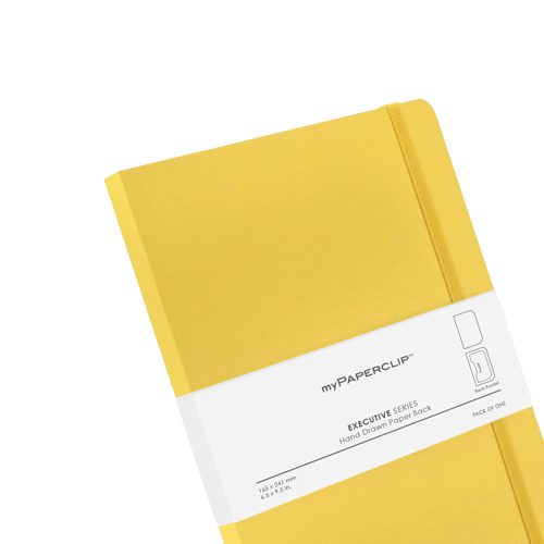 myPAPERCLIP, NoteBook - EXECUTIVE Series 240 Pages YELLOW 68 Gsm.