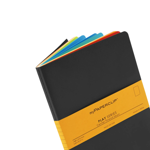 myPAPERCLIP, Notebook - PLAY Series  192 Pages BLACK.