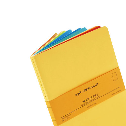myPAPERCLIP, Notebook - PLAY Series  192 Pages YELLOW.
