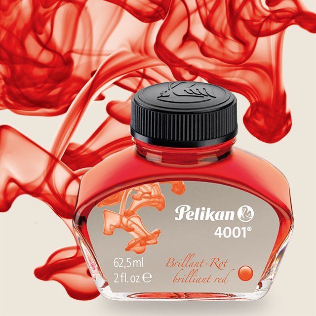 PELIKAN | INK BOTTLE | 4001 BRILLIANT | RED 62.5mL