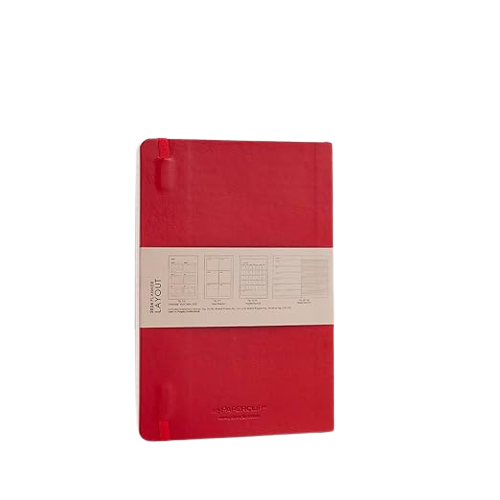 myPAPERCLIP, Weekly Planner - R2 192 Pages PU Red Year 2024.