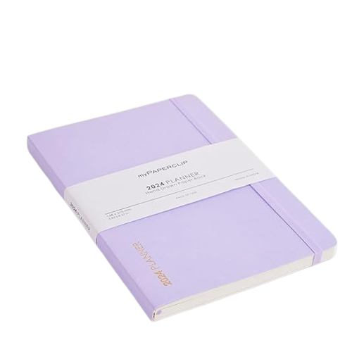 myPAPERCLIP, Weekly Planner - D1 192 Pages Lilac Year 2024.