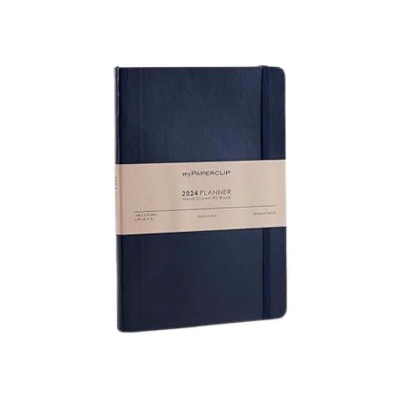 myPAPERCLIP, Weekly Planner - R2 192 Pages PU Blue Year 2024.