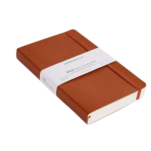 myPAPERCLIP, Daily Planner - M2 Tan| 384 Pages | Year 2024.