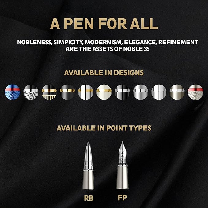 SCRIKSS, Fountain Pen - NOBLE 35 MATT TITANIUM