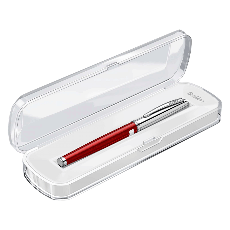 SCRIKSS, Rollerball Pen - METROPOLIS 800 CHROME RED CT.