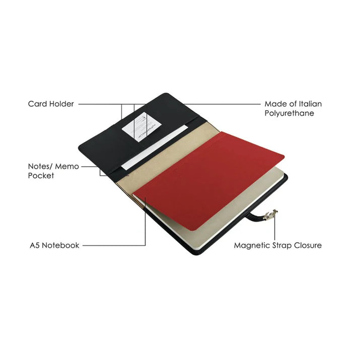 myPAPERCLIP, Personal Organiser - CLASSIC Medium BLACK.