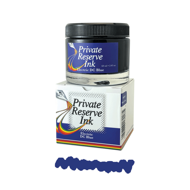 PRIVATE RESERVE, Ink Bottle - PREMIUM Inks ELECTRIC DC BLUE (60mL).