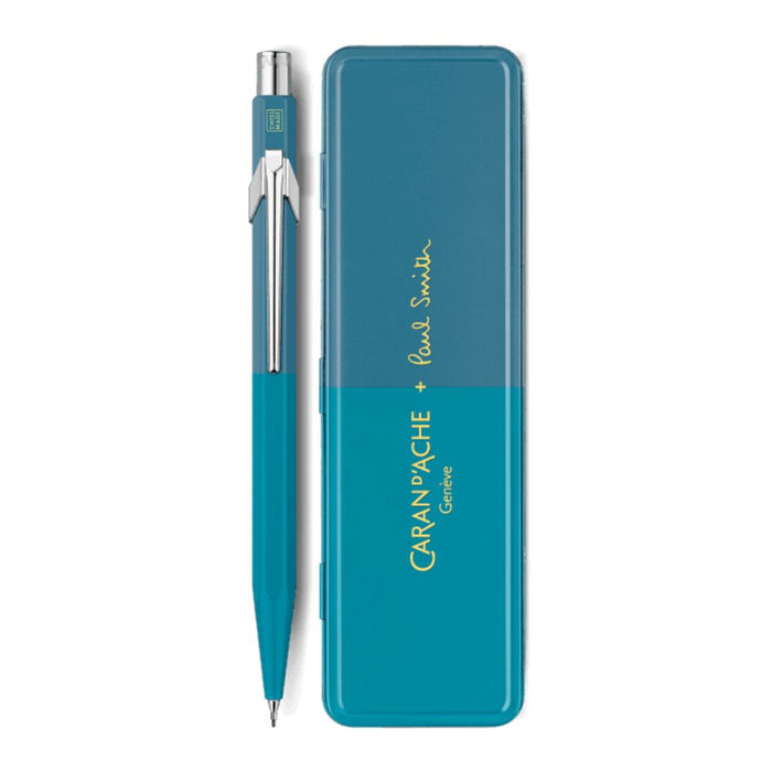 CARAN d'ACHE, Mechanical Pencil - Limited Edition 849 PAUL SMITH Cyan BLUE & Steel BLUE