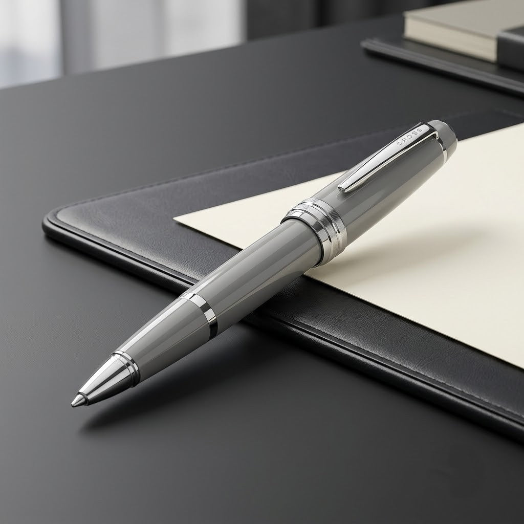 CROSS, Rollerball Pen - BAILEY LIGHT Glossy Resin GRAY CT.