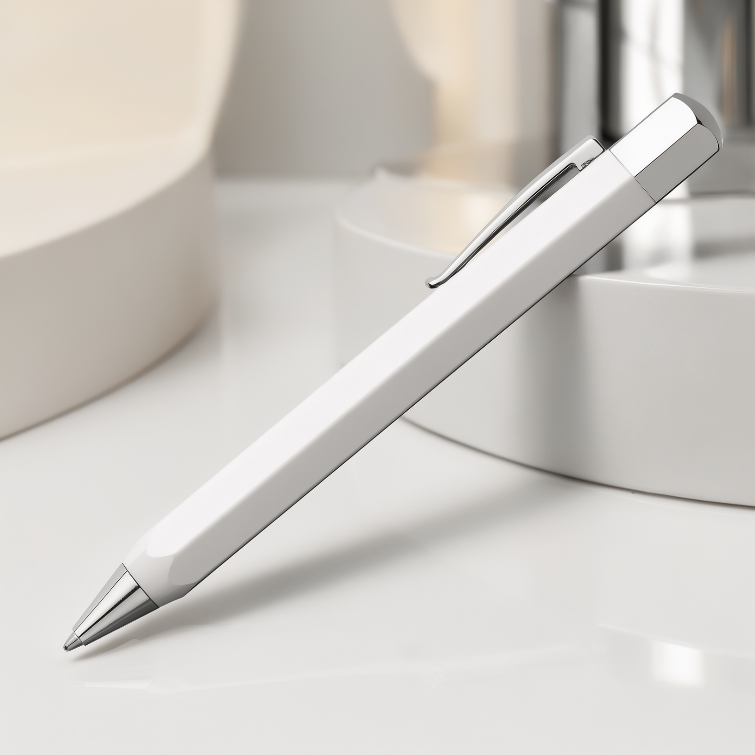 FABER CASTELL, Ballpoint Pen - ONDORO WHITE.