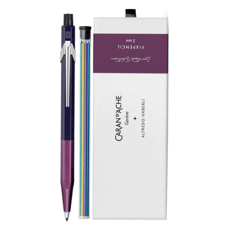 CARAN d'ACHE, Mechanical Pencil - Fixpencil Limited Edition ALFREDO HABERLI PLUM.