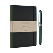 myPAPERCLIP, Gift Set - Combo F3 BINARY Series NOTEBOOK BLACK Spine PLAISIR GREEN.