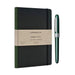 myPAPERCLIP, Gift Set - Combo F3 BINARY Series NOTEBOOK BLACK Spine PLAISIR GREEN.