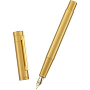 HONGDIAN 1861 Pro Copper Fountain Pen with Open Cap Display and Cap Beside Pen with Diffrent Angle
