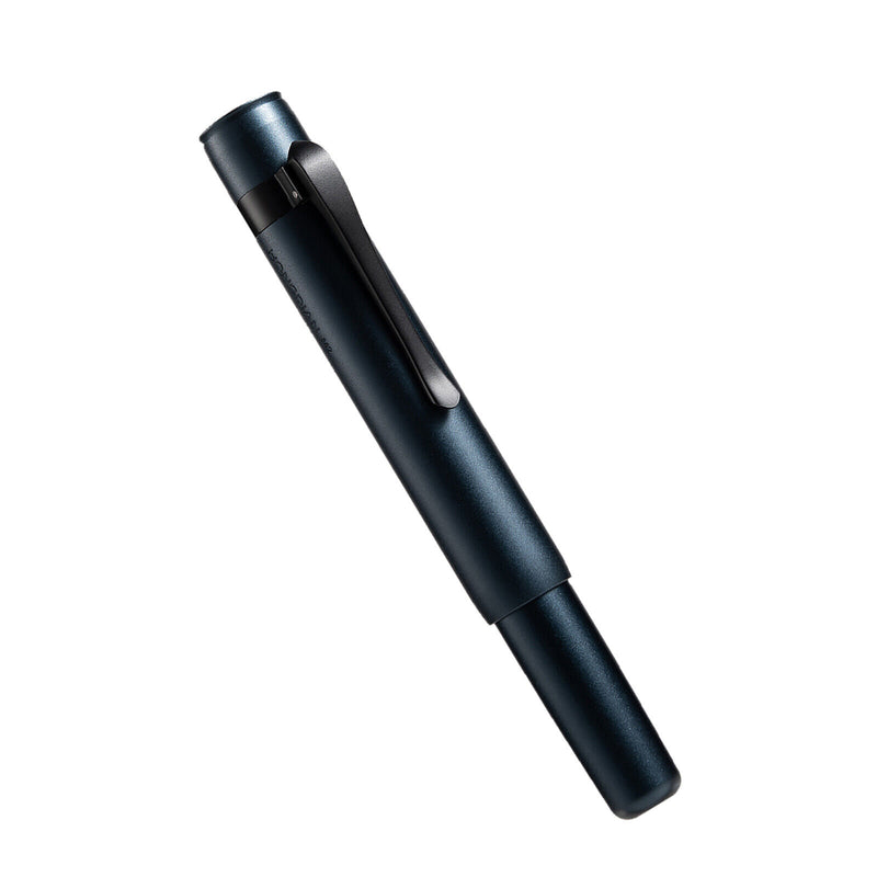 HONGDIAN M2 Mini Blue Fountain Pen with Closed Cap Diffrent Angle
