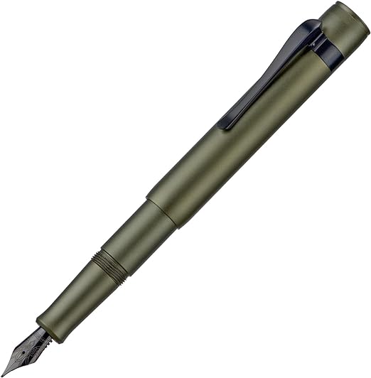 HONGDIAN M2 Mini Green Fountain Pen with Posted Cap
