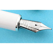 HONGDIAN N8 Bright Silver Fountain Pen Nib Close Up

