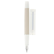 HONGDIAN 1862 Milk Tea Fountain Pen with Open Cap Display and Cap Beside Pen