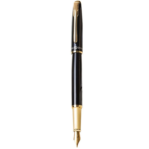 HONGDIAN 519 Black Gold Fountain Pen with Posted Cap