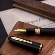 HONGDIAN 660 Black GT Fountain Pen Nib Detail with Cap
