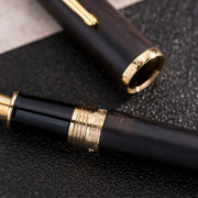 HONGDIAN 660 Black GT Fountain Pen with Cap Beside Barrel