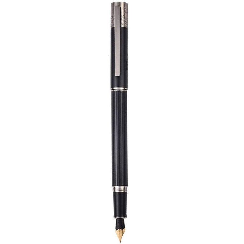 HONGDIAN 885 Gun Metal Black Fountain Pen with Posted Cap
