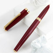 HONGDIAN 927 Red Fountain Pen with Open Cap Display and Cap Beside Pen
