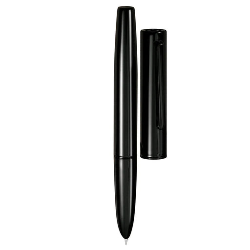 HONGDIAN C1 Black Hooded Nib Fountain Pen with Open Cap Display and Cap Beside Pen
